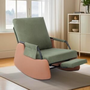Plush Glider Recliner Chair - Rocking Upholstered