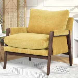 Mid Century Modern Velvet Accent Armchair