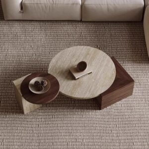 Marble Asymmetric Nordic Modern Coffee Table