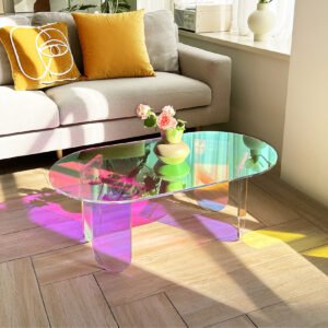 Iridescent Acrylic Colorful Coffee Table