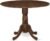 East West Furniture DLT-AWA-TP Dublin Dining Room Table – a Round Solid Wood Table Top with Dropleaf & Pedestal Base, 42×42 Inch, Walnut