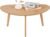 FIRMINANA Small Oval Coffee Table Mid Century Modern for Living Room Center Minimalist Display Coffe Table,Nature Wood,18.9″ D x 33.47″ W 15.75″ H