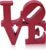 GLOBOTECH Valentines Day Gift Love Word Art Resin Décor, Red Contemporary Style, Romantic freestanding Tabletop Décor