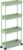 SPACEKEEPER Slim Rolling Storage Cart 4 Tier Bathroom Organizer Utility Cart Mobile Shelving Unit Tower Rack for Kitchen, Laundry Room, Bathroom, Narrow Places, Green