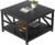 GreenForest Coffee Table with Storage for Living Room, Small Square Center Tables with Seamless One-Piece Tabletop Farmhouse Style, Black