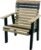 Poly Outdoor Chair – Premium Quality | Affordable Price – Amish Handcrafted in The USA – 20-Year Warranty – All-Weather Resistant & Maintenance Free – Rollback Style (Weathered Wood/Black)