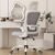 Mimoglad Office Chair, High Back Ergonomic Desk Chair with Adjustable Lumbar Support and Headrest, Swivel Task Chair with flip-up Armrests for Guitar Playing