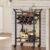 Bar Cart, Home Bar Serving Cart, Kitchen Cart, Small Bar Cart Black with Wine Rack, Beverage Cart, Cocktail Bar Cart for Home Party, Living Room, Kitchen, Rustic Brown and Black BC05BR