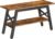 HOOBRO Shoe Rack Bench, Industrial Entryway Bench, Bench Seat for Hallway, Bed End Bench for Bedroom, Rustic Brown and Black BF86HX01G1