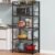 Denkee 5-Tier Bakers Rack for Kitchen with Storage, Industrial Microwave Stand Oven Shelf, Free Standing Kitchen Storage Shelf Rack (23.62 L x 15.75 W x 60.24 H, Rustic Brown)