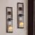 Wall Sconce Candle Holder Metal Wall Decorations for Living Room, Bathroom, Dining Room, Set of 2