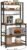 VASAGLE Hutch Bakers Rack with Power Outlet, 14 Hooks Microwave Stand, Adjustable Coffee Bar with Metal Wire Panel, Kitchen Storage Shelf, 15.7 x 31.5 x 66.9 Inches, Rustic Brown and Black UKKS025B01