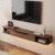 Floating TV Stand,55” Wall Mounted TV Cabinet,Floating TV Console,Under TV Shelf with 1 Door and 2 Cabinets for TVs up to 65”(Walnut)