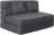 Queen Size Folding Sofa Couch Memory Foam with 2 Pillows Sleeper Chair Lazy Couch Triple Futon Convertible Guest Beds, Washable Cover,Dark Gray