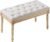 VEVOR Upholstered Bench for Bedroom end of Bed, Vanity Foam Padded Cushion & Rubberwood Legs, Tufted Footrest Stool Entryway for Dining, Living Room, Piano, Hallway, 32 x 16 x 19 Inches, Beige