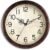 Wall Clock, Vintage Wall Clocks Battery Operated Quartz Silent Non-Ticking 8 Inch Retro Rustic Style Clock Decorative for Kitchen,Bathroom Home Office (Bronze)