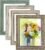 LUCKYLIFE 8×10 Picture Frame Set of 4, Rustic Farmhouse Picture Frames for Table or Wall Hanging