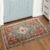 Lahome Boho Tribal Area Rug – 2×3 Distressed Small Entryway Rug Doormat Bohemian Faux Wool Non-Slip Washable Low-Pile Floor Carpet for Indoor Front Entrance Kitchen Bathroom