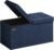 SONGMICS Storage Ottoman, Foldable Storage Bench, 15 x 30 x 15 Inches, Flipping Lid, 660 lb Load Capacity, for Entryway, Living Room, Bedroom, Midnight Blue ULSF046Q02