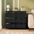 Dresser with 6 Fabric Drawer Solid Wood TV Stand Desktop Sturdy Metal Support Tube Cube Storage Cabinet for Bedroom Organization Dorm Front Hall Entryway