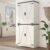 71in Farmhouse Kitchen Pantry Cabinet,Tall Storage Cabinet with 4 Doors and Adjustable shelves,with Load-Bearing Steel Pipe,Wood Storage Cabinets for Kitchen,Dining Room,Bathroom(White)