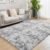 Ultra Soft Area Rugs for Living Room, 5×7 Tie-Dyed Light Grey Fluffy Plush Rugs for Bedroom, Non-Slip Floor Carpet for Nursery, Bedside, Playroom, Corridor, Indoor Decor