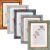 Fixwal 5×7 Picture Frame Set of 5, Vintage Photo Frame, Rustic Retro Picture Frame with Tempered Glass, Decorative Art on Walls and Tabletop Placement