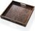 Yangbaga Serving Tray with Handles,12.5″*12.5″Wood Decorative Tray for Living Room,Modern Coffee Table Tray,Square Large Serving Platters for Home Decor,Ottoman,Bed,Kitchen,Bathroom, Breakfast,Bar