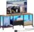 TV Stand with LED Lights, Entertainment Center with Open Shelves and Fabric Drawer, Media Console for 55 Inch TV, Television Stands, Living Room Furniture, Bedroom, Rustic Brown