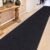 Machine Washable Modern Solid Design Non-Slip Rubberback 3×10 Traditional Runner Rug for Hallway, Kitchen, Bedroom, Living Room, 2’7″ x 9’10”, Black