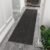 Ottomanson Solid Design Non-Slip Rubberback 2×6 Indoor/Outdoor Runner Rug for Hallway, Kitchen, Living Room, Garage, Patio, 2′ x 6′, Black