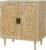 Finnhomy Sideboard Buffet Kitchen Storage Cabinet with Rattan Decorated Doors, Dining Room, Hallway, Cupboard Console Table, Liquor / Accent Cabinet, 31.5X 15.8X 34.6 Inches, Natural